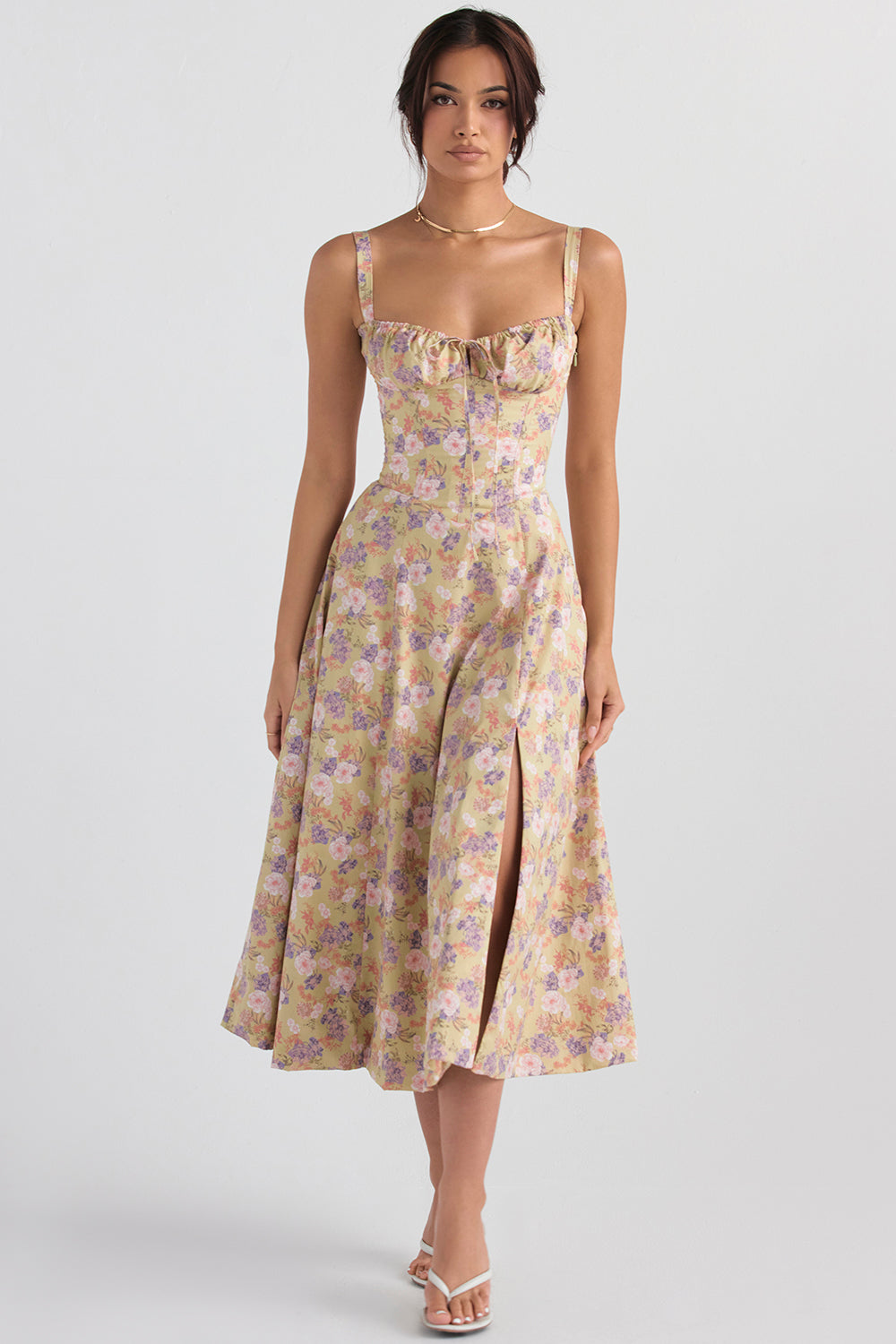 Damen-Bustierkleid – moderner Frühlingsprint, taillierter Schnitt & femininer Look