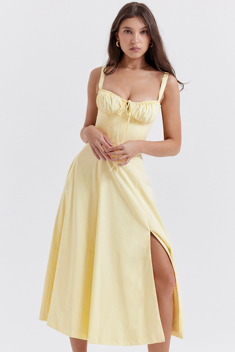 Damen-Bustierkleid – moderner Frühlingsprint, taillierter Schnitt & femininer Look