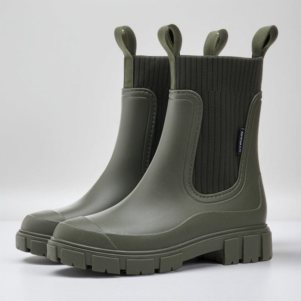 Damen-Chelsea-Stiefeletten im Outdoor-Stil mit rutschfester Sohle