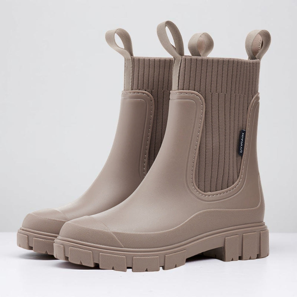 Damen-Chelsea-Stiefeletten im Outdoor-Stil mit rutschfester Sohle