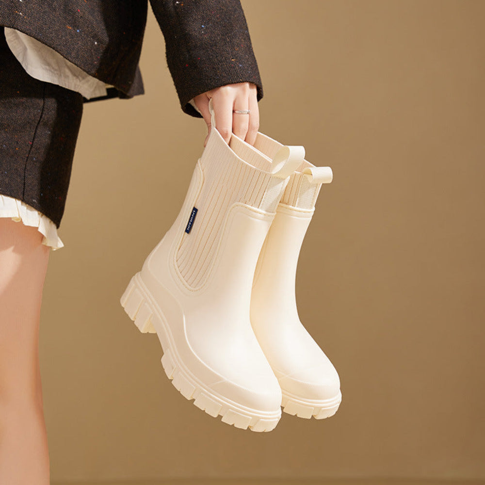 Damen-Chelsea-Stiefeletten im Outdoor-Stil mit rutschfester Sohle