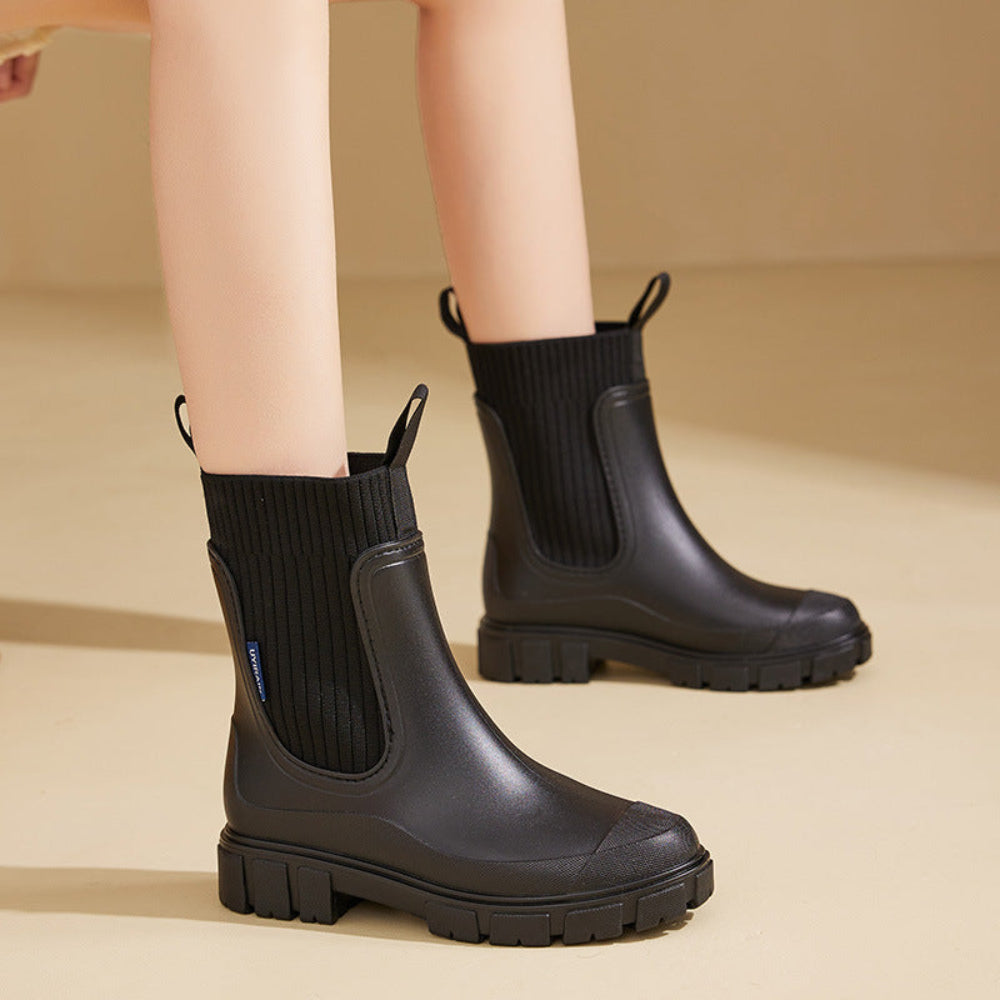 Damen-Chelsea-Stiefeletten im Outdoor-Stil mit rutschfester Sohle