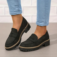 Damen-Chunky-Loafer mit Plateau