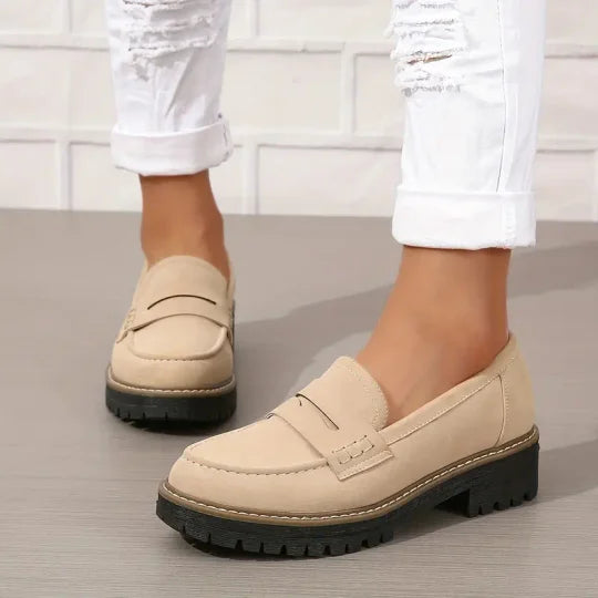 Damen-Chunky-Loafer mit Plateau