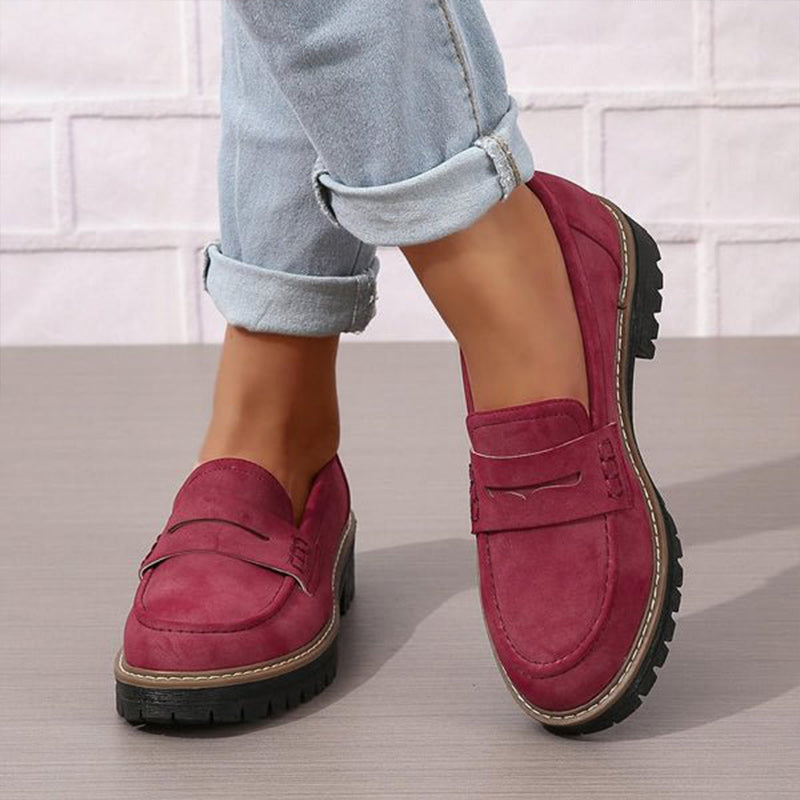Damen-Chunky-Loafer mit Plateau