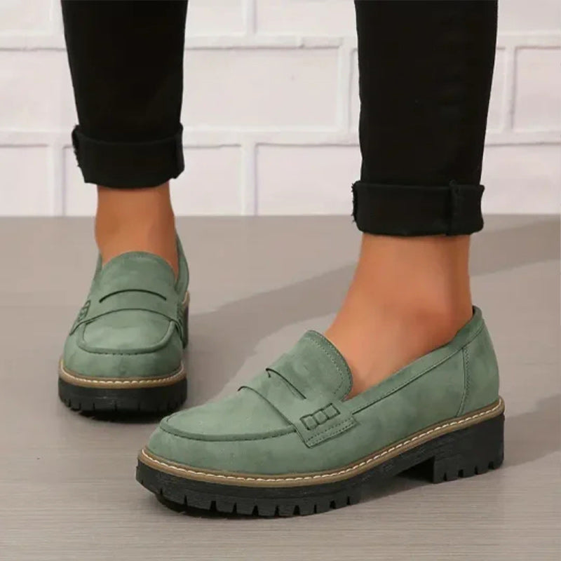 Damen-Chunky-Loafer mit Plateau
