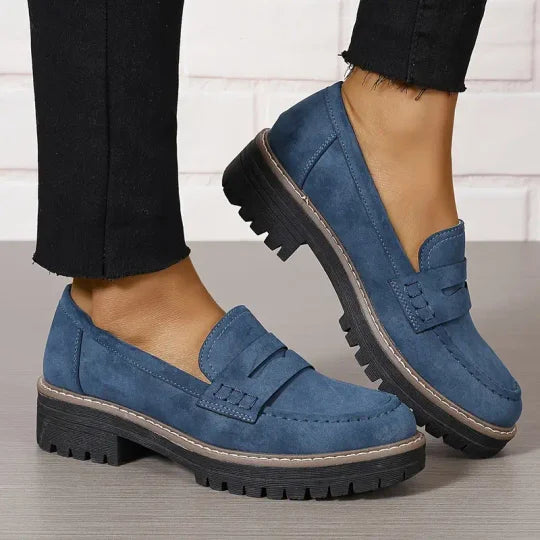 Damen-Chunky-Loafer mit Plateau
