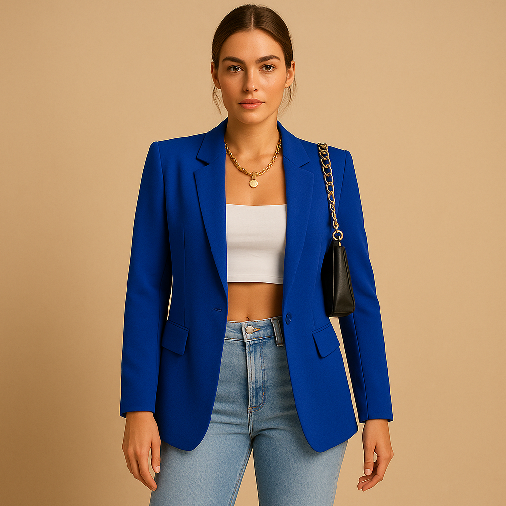 Damen-Einknopf-Blazer