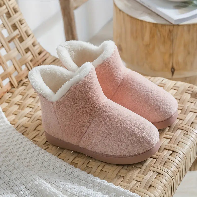 Damen-Hüttenschuhe mit Kunstfellfutter