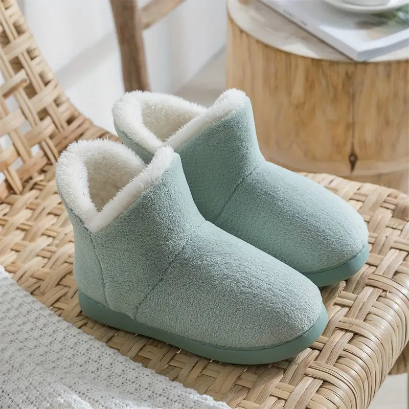 Damen-Hüttenschuhe mit Kunstfellfutter