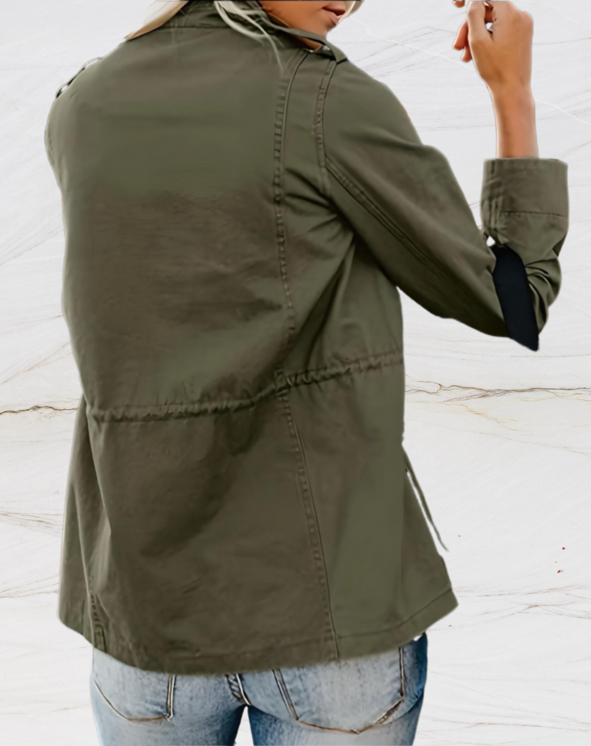 Damen-Jacke im Military-Utility-Stil