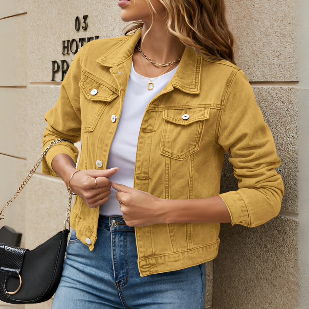 Damen-Jeansjacke mit Standardpassform