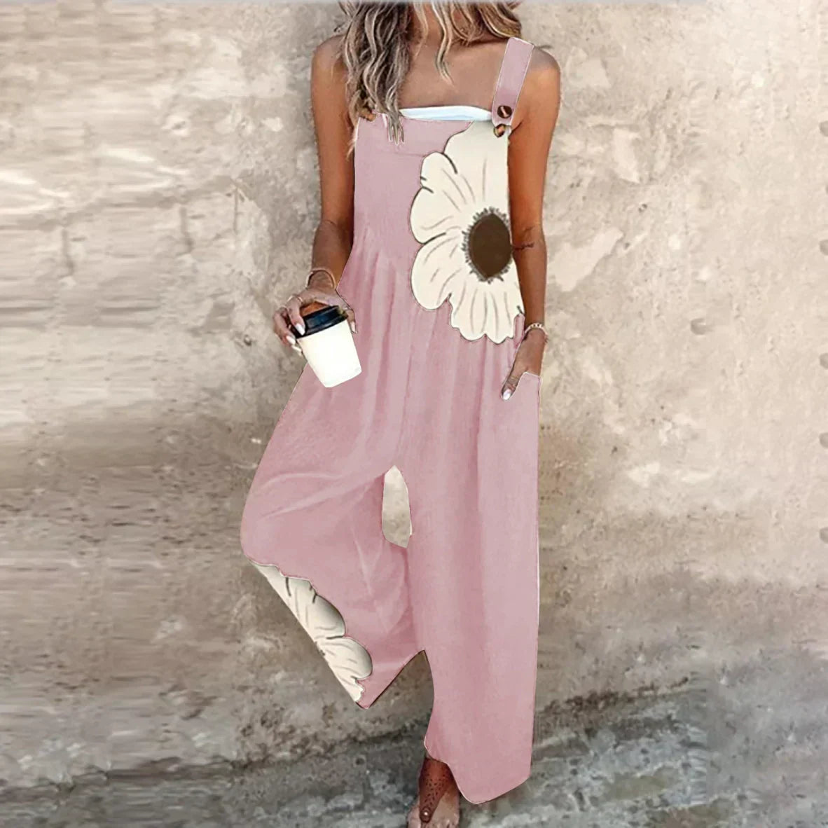 Damen-Jumpsuit mit eckigem Ausschnitt