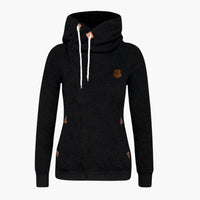 Damen-Kapuzenjacke mit Reißverschluss und Kordelzugkapuze