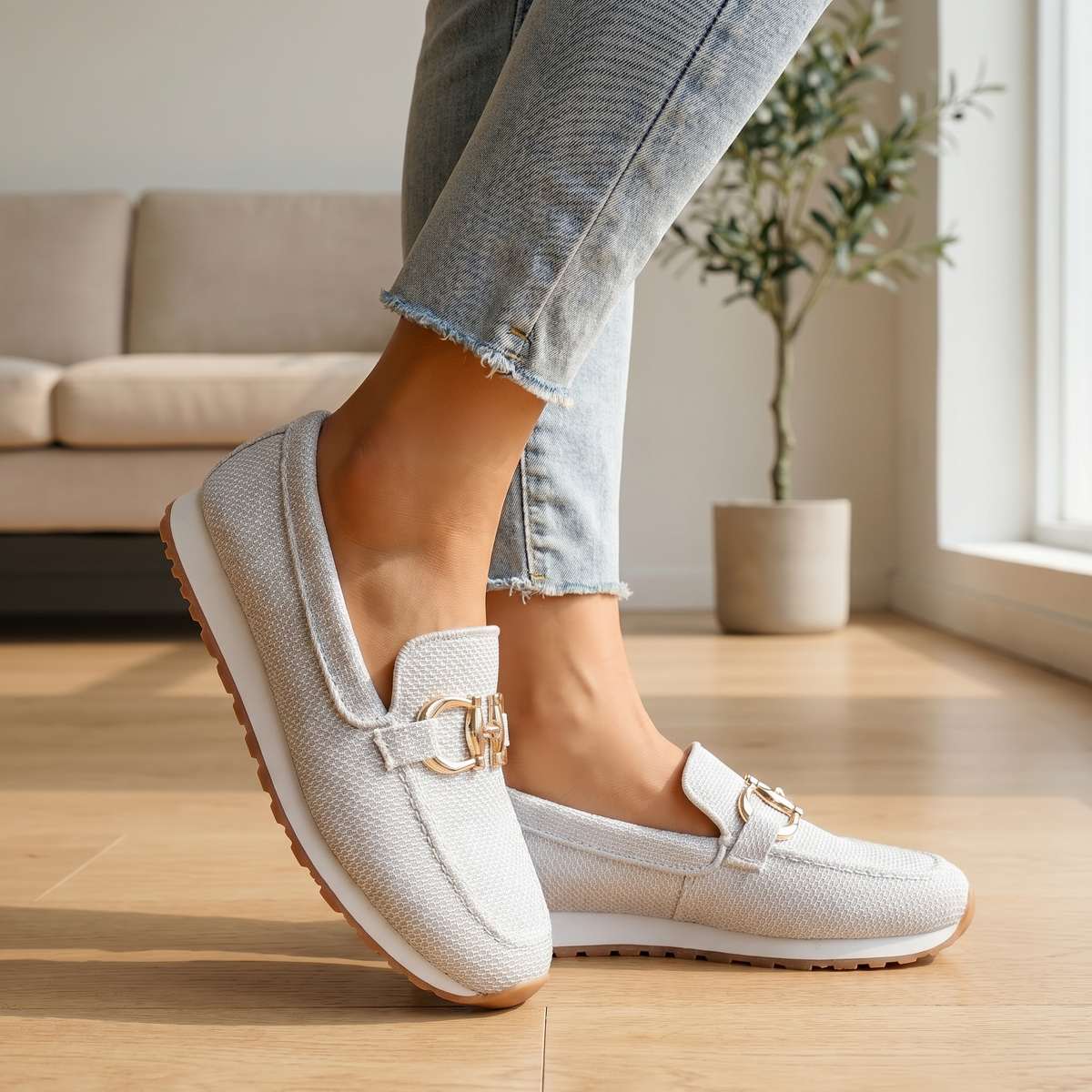 Damen-Lederslipper | Bequeme orthopädische Slipper | Gepolsterte Stütze