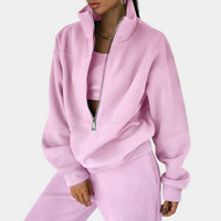 Damen-Loungewear-Set mit Zip-Sweatshirt