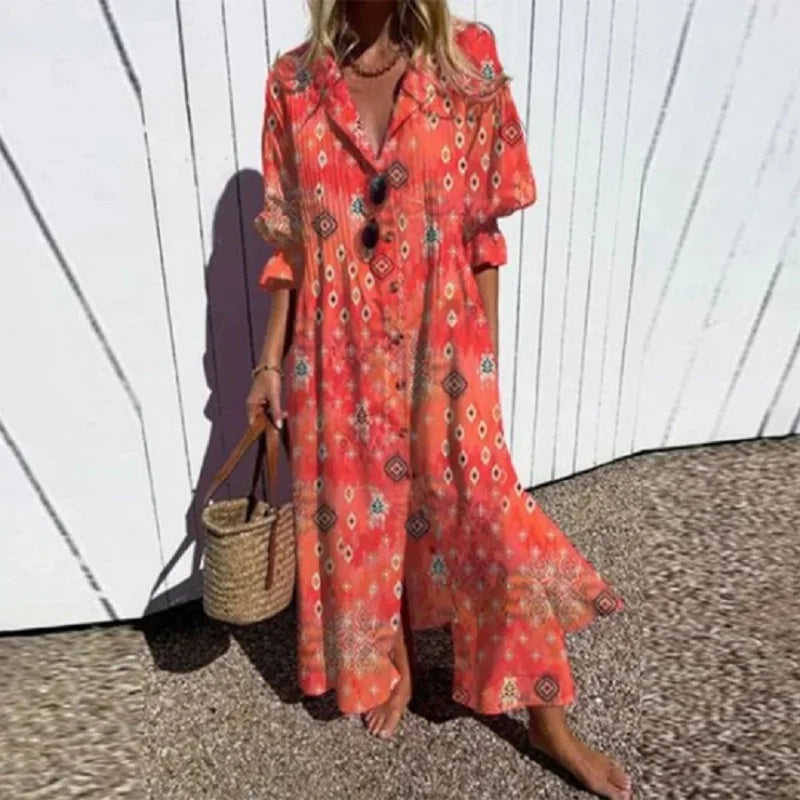 Damen-Maxikleid im Boho-Stil