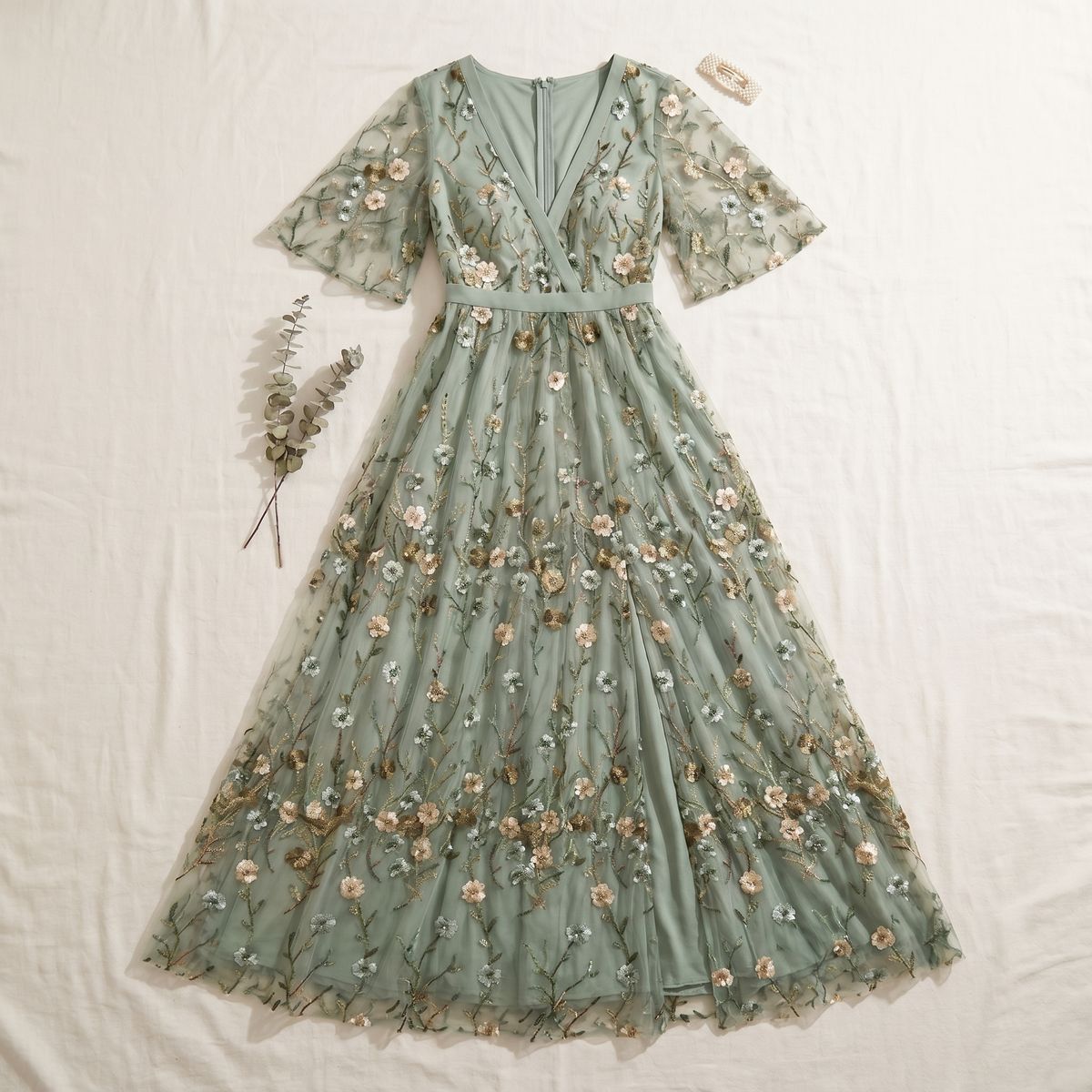 Damen-Maxikleid mit Blumenmuster | Leichtes, fließendes Sommerkleid
