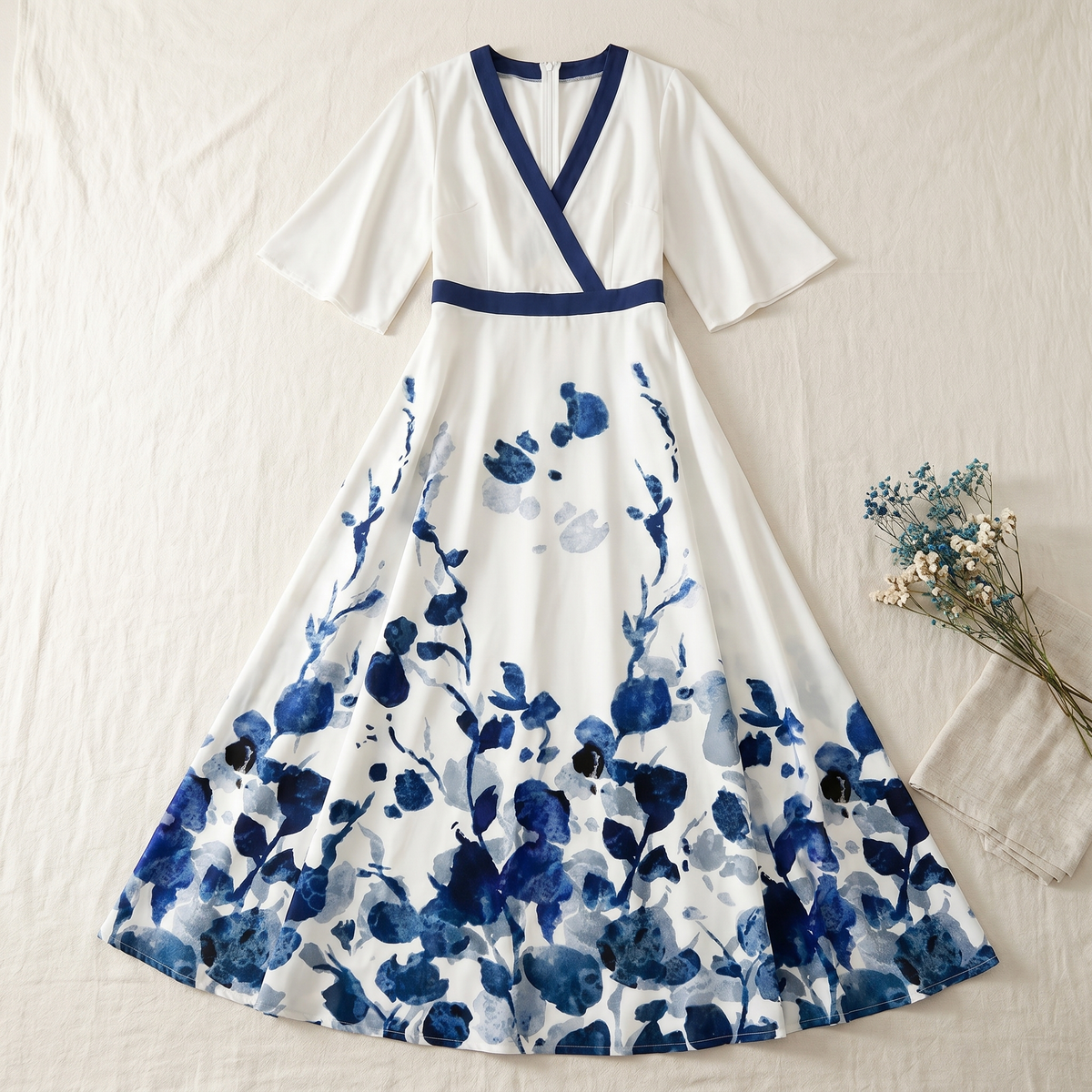 Damen-Maxikleid mit Blumenmuster | Leichtes, fließendes Sommerkleid