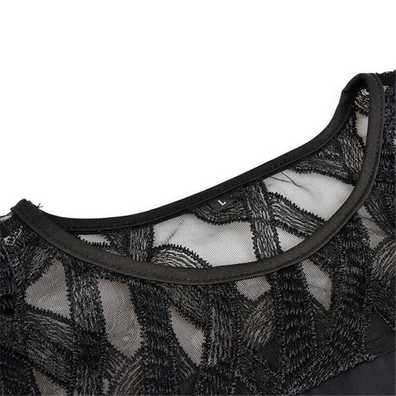 Damen-Midikleid in A-Linie mit 3/4-Ärmeln
