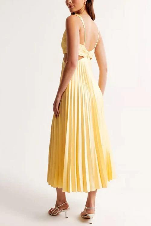 Damen-Midikleid in A-Linie mit V-Ausschnitt