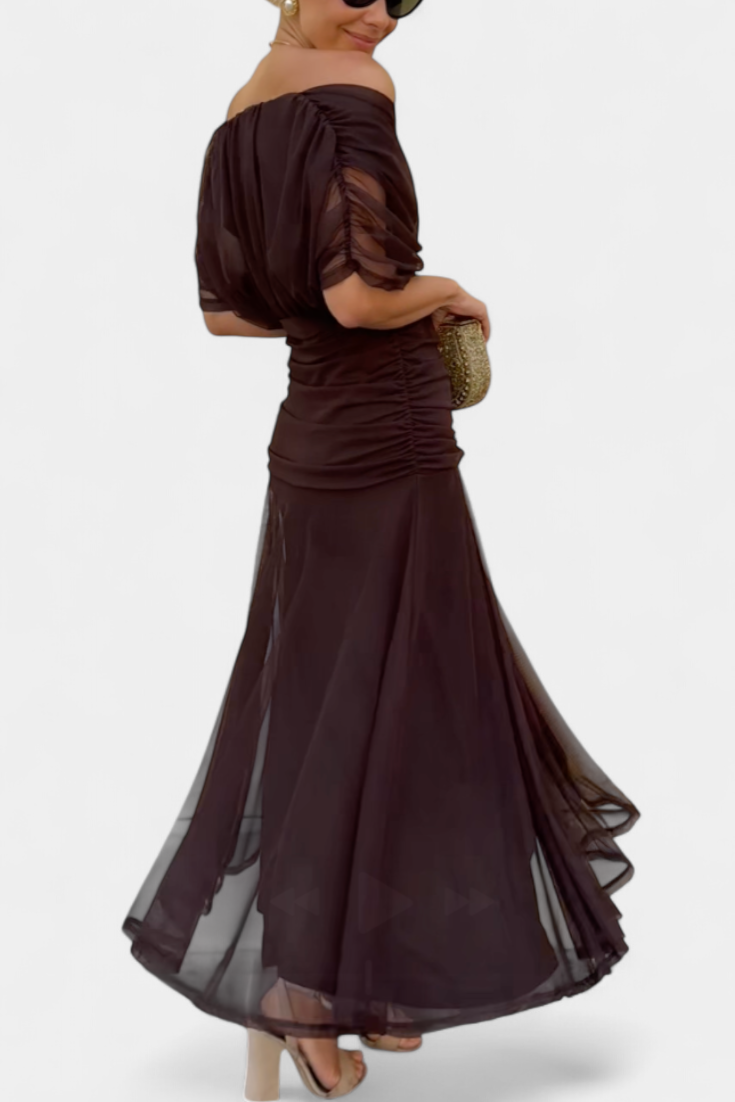 Damen-Midikleid in Wickeloptik mit V-Ausschnitt