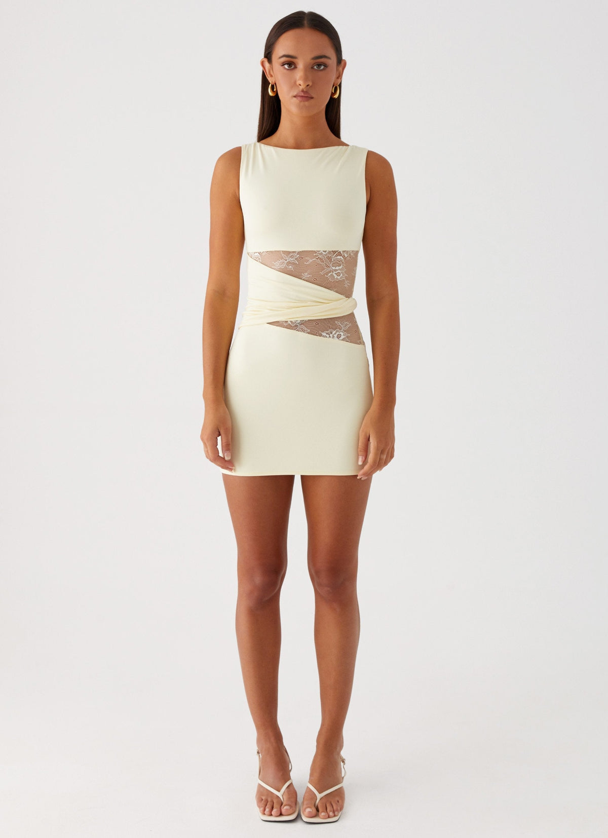 Damen-Minikleid | Ärmelloses Design | Cut-Out-Details an der Taille
