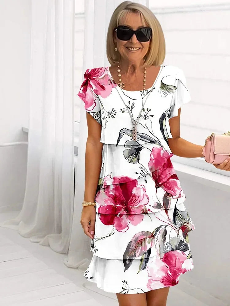 Damen-Minikleid mit Rüschen