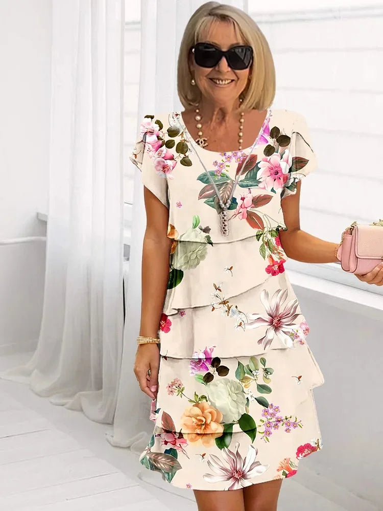 Damen-Minikleid mit Rüschen