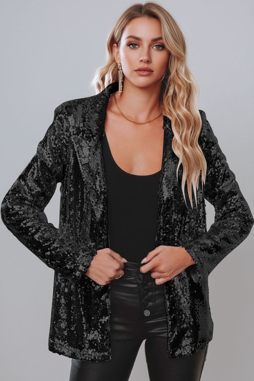 Damen-Paillettenblazer mit Glitzer