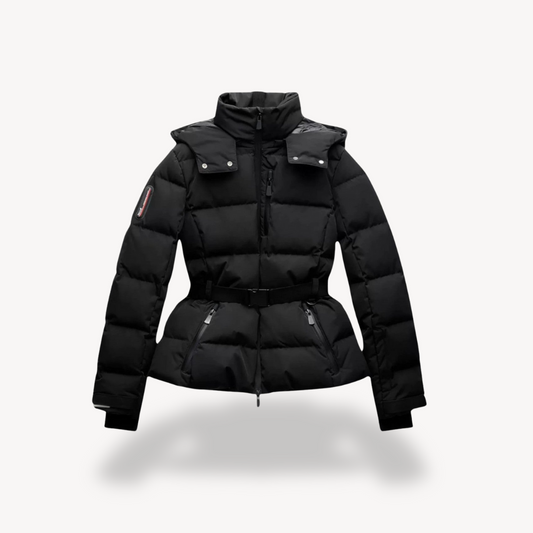 Damen-Pufferjacke mit Gürtel