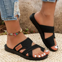 Damen-Sandalen mit gekreuzten Riemen zur Hallux-valgus-Entlastung