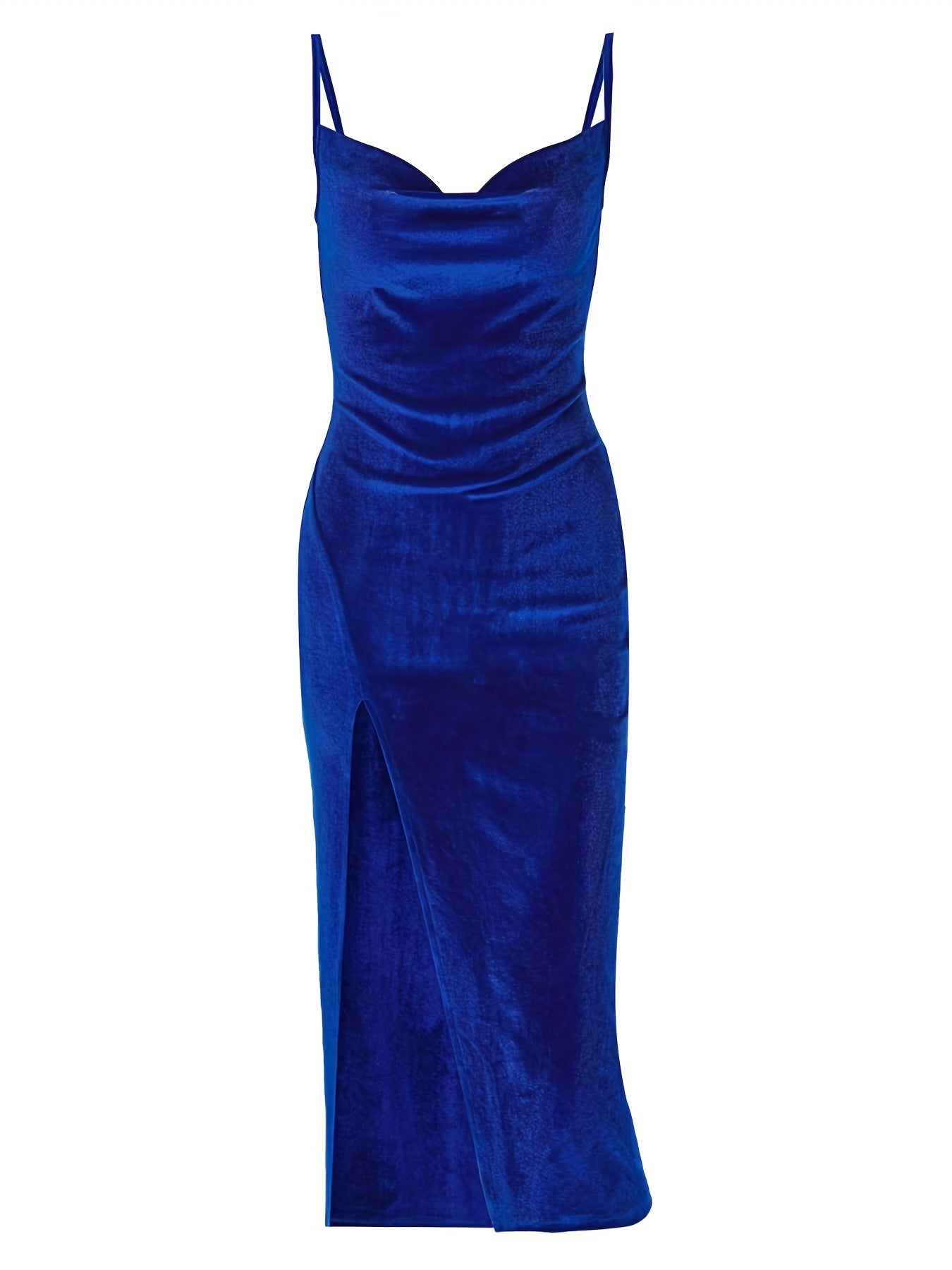 Damen-Satin-Abendkleid mit Schlitz – zeitlos elegantes Cocktailkleid