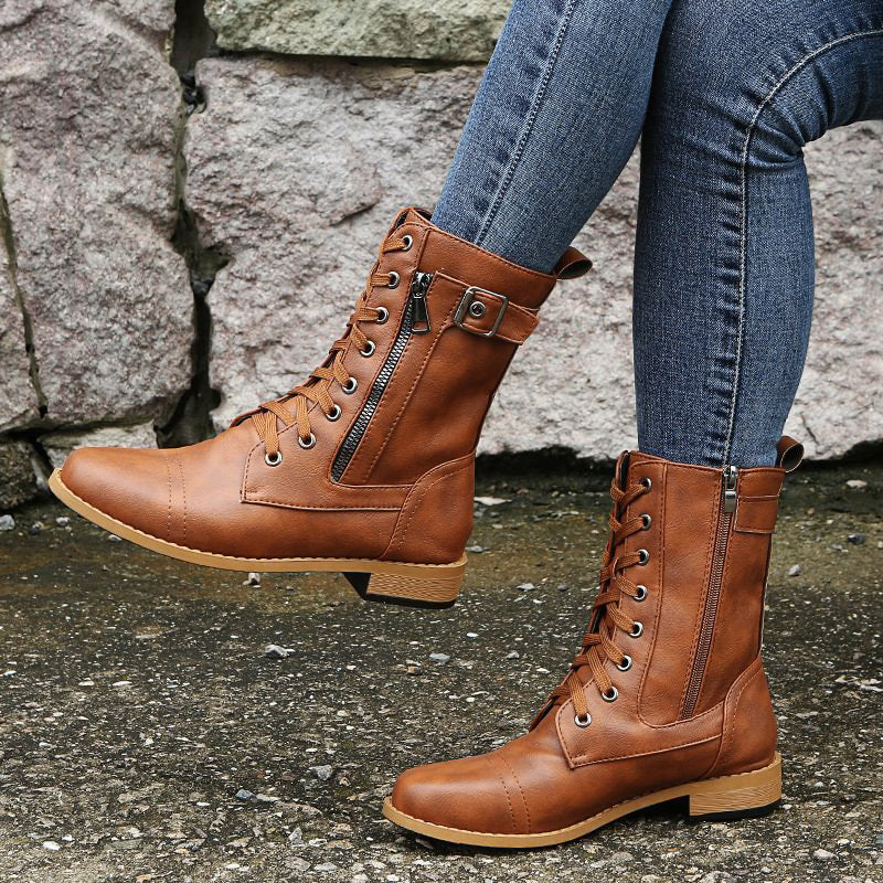 Damen-Schnürstiefel im Combat-Style