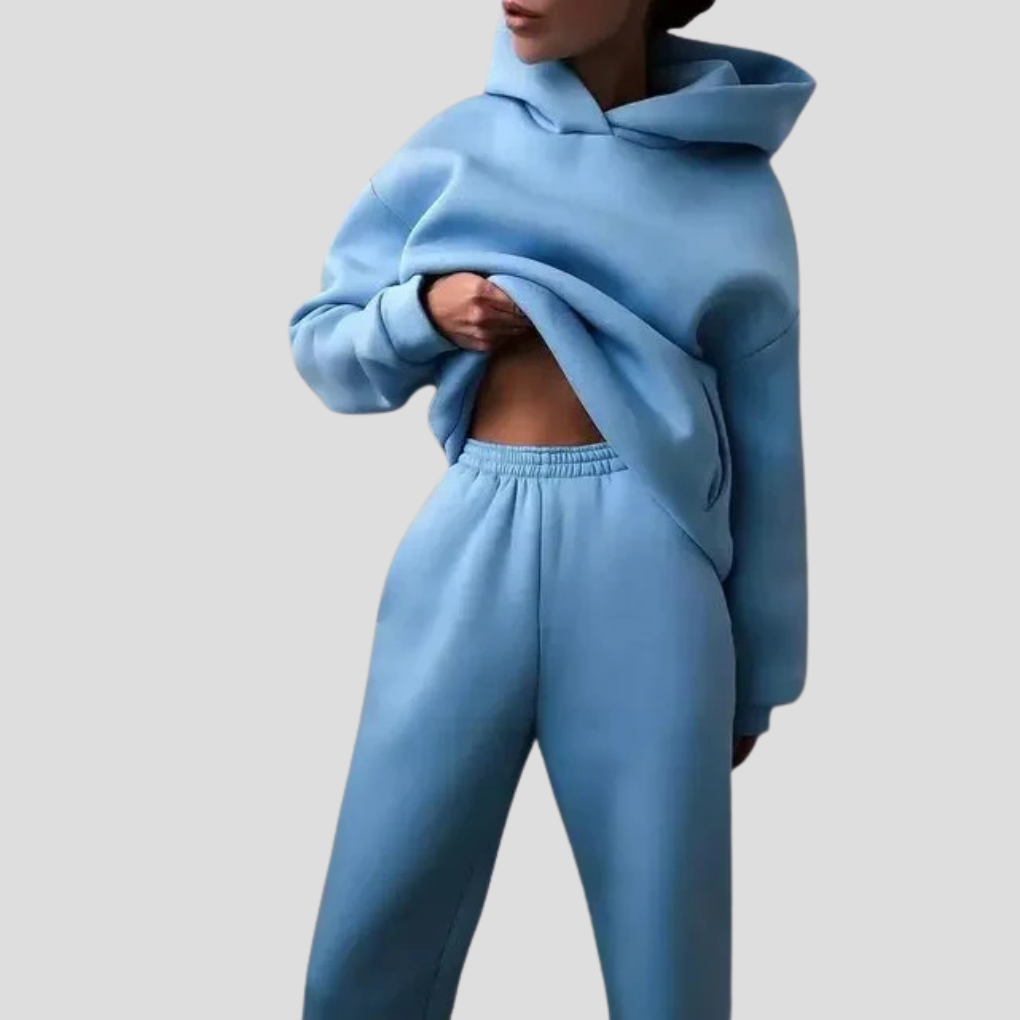 Damen-Set aus Hoodie und Jogginghose – entspannte Winter-Loungewear