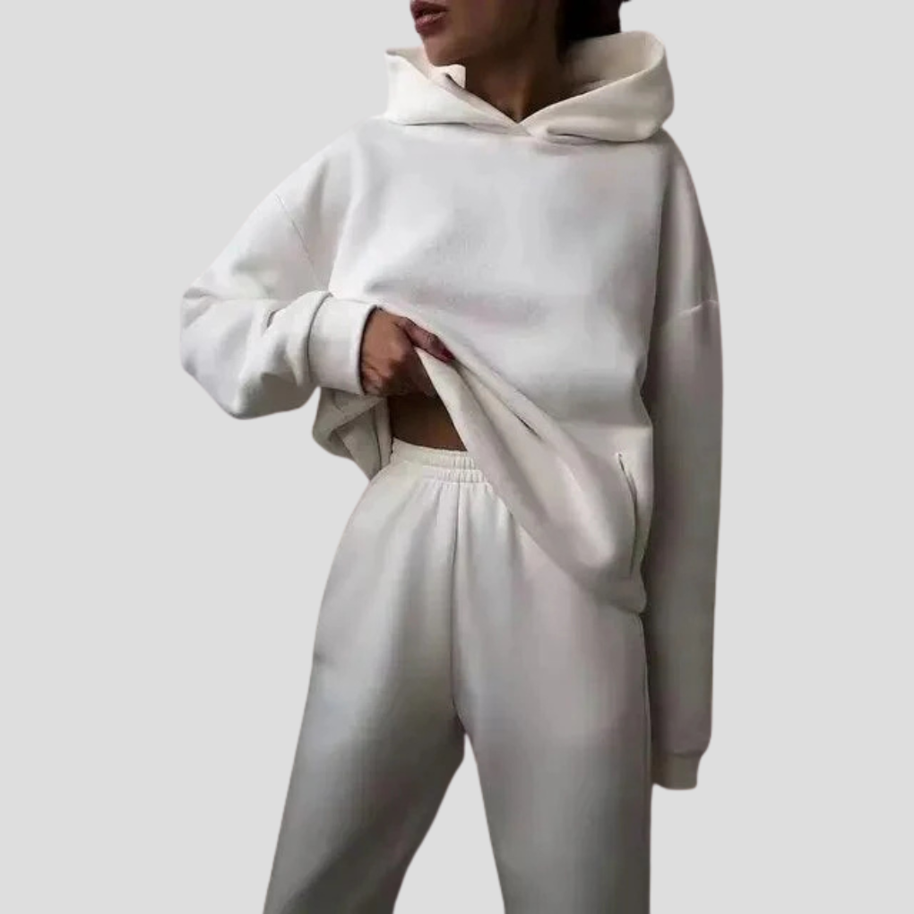 Damen-Set aus Hoodie und Jogginghose – entspannte Winter-Loungewear