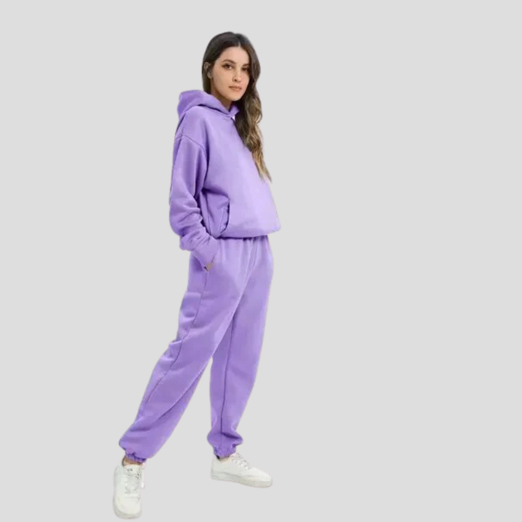 Damen-Set aus Hoodie und Jogginghose – entspannte Winter-Loungewear