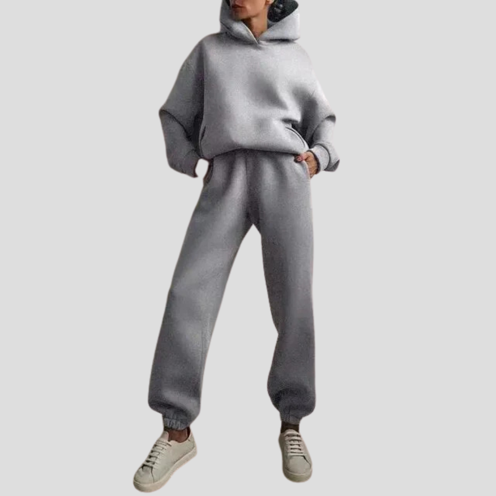 Damen-Set aus Hoodie und Jogginghose – entspannte Winter-Loungewear
