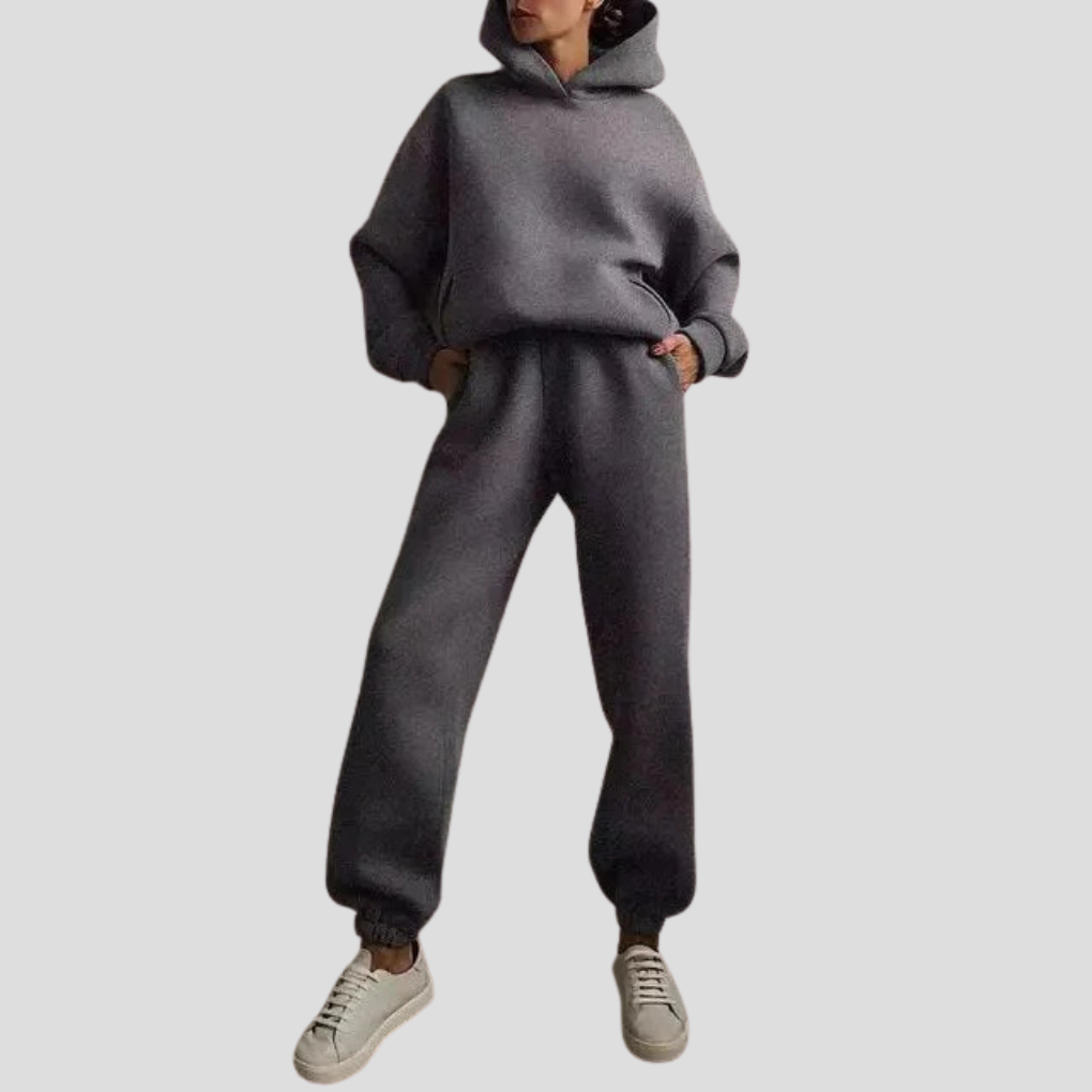 Damen-Set aus Hoodie und Jogginghose – entspannte Winter-Loungewear