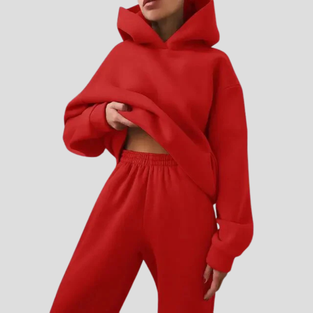 Damen-Set aus Hoodie und Jogginghose – entspannte Winter-Loungewear