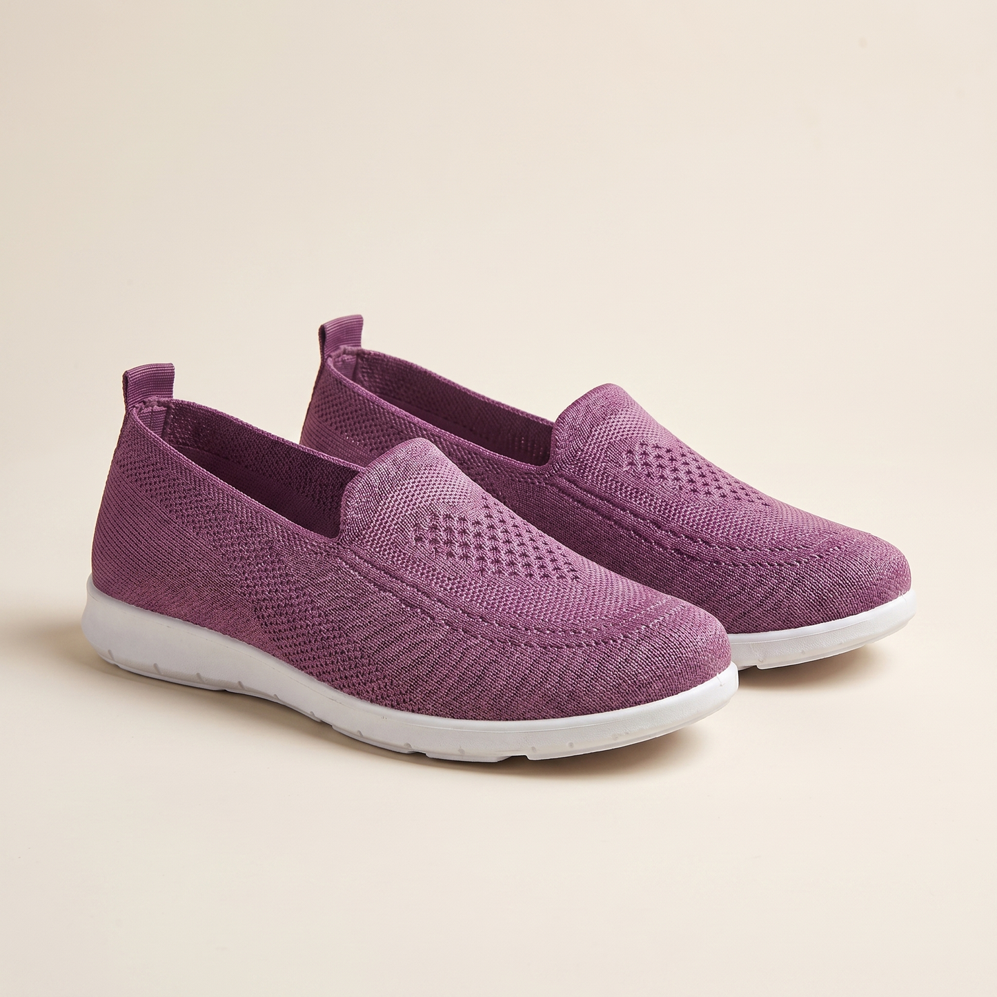 Damen-Slip-On-Sneaker aus Strick | Atmungsaktive, gedämpfte Wanderschuhe