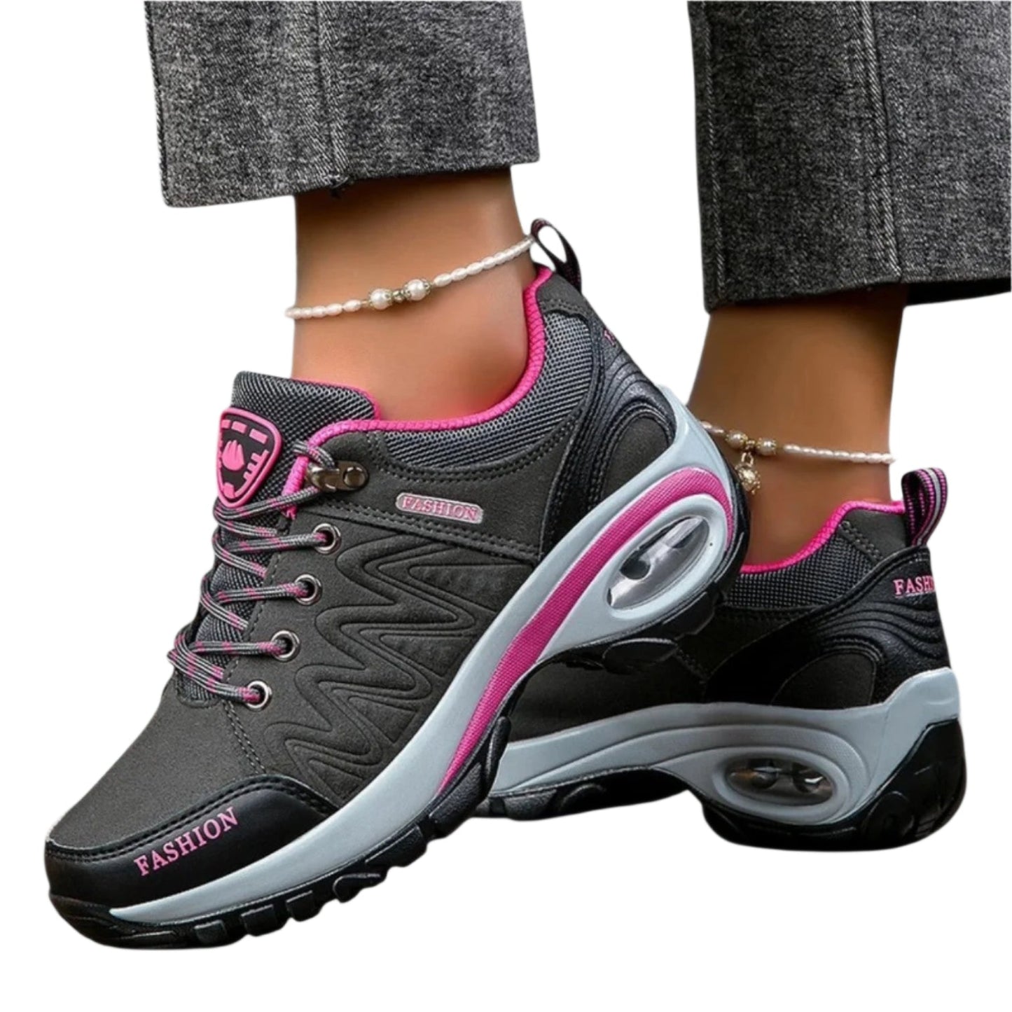 Damen-Slip-On-Wanderschuhe mit Komfort und Stützkraft