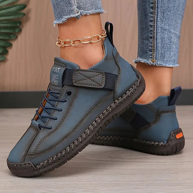 Damen-Sneaker mit orthopädischer Sohle und Elastikeinsätzen