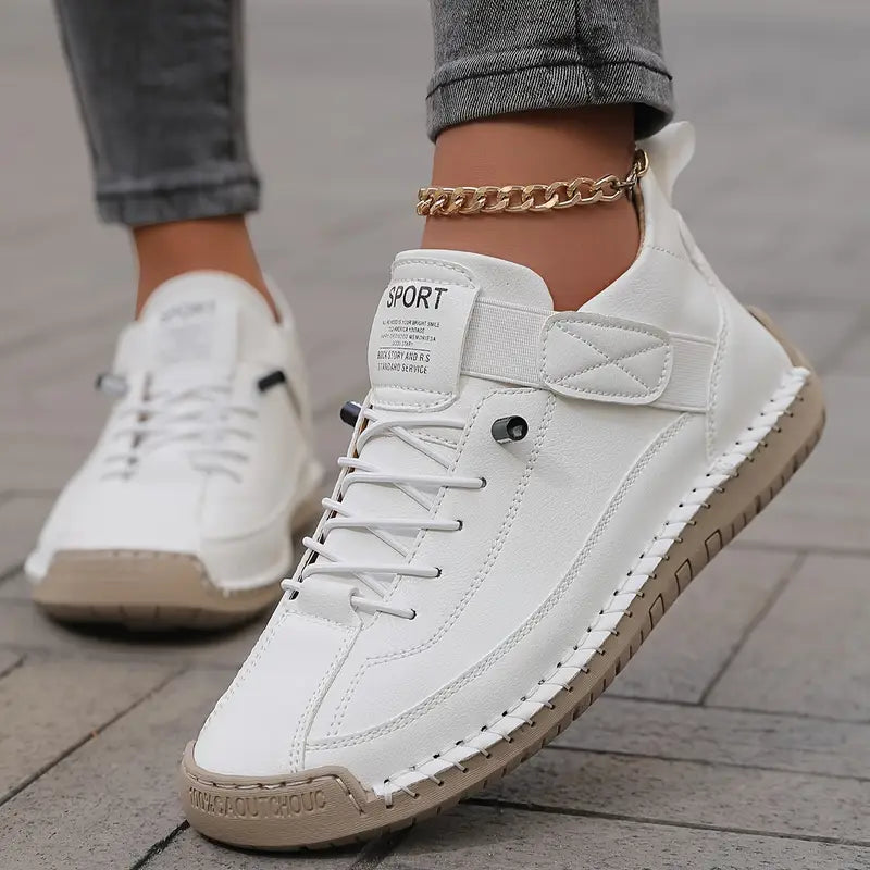 Damen-Sneaker mit orthopädischer Sohle und Elastikeinsätzen