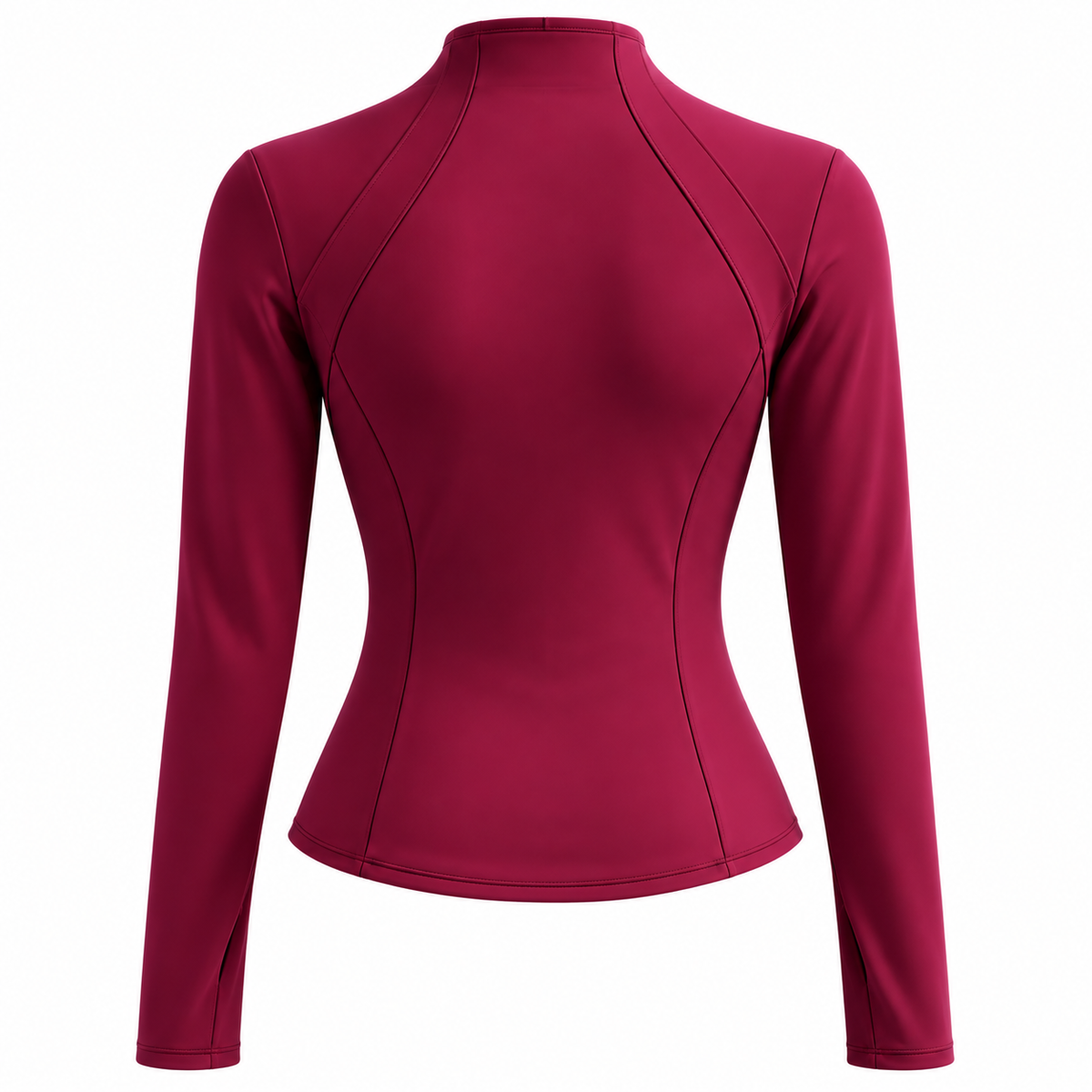 Damen-Sportjacke im Slim Fit aus dehnbarem Polyester und Elasthan – langärmlige Trainingsjacke mit Reißverschluss für Laufen, Yoga und Fitness
