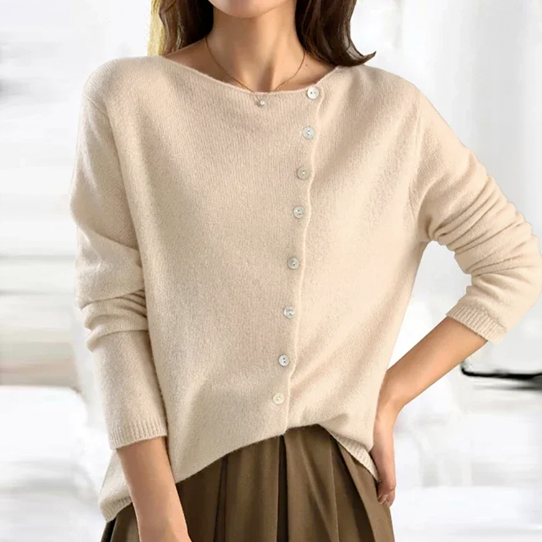 Damen-Strickjacke mit Knöpfen – Relaxed Fit