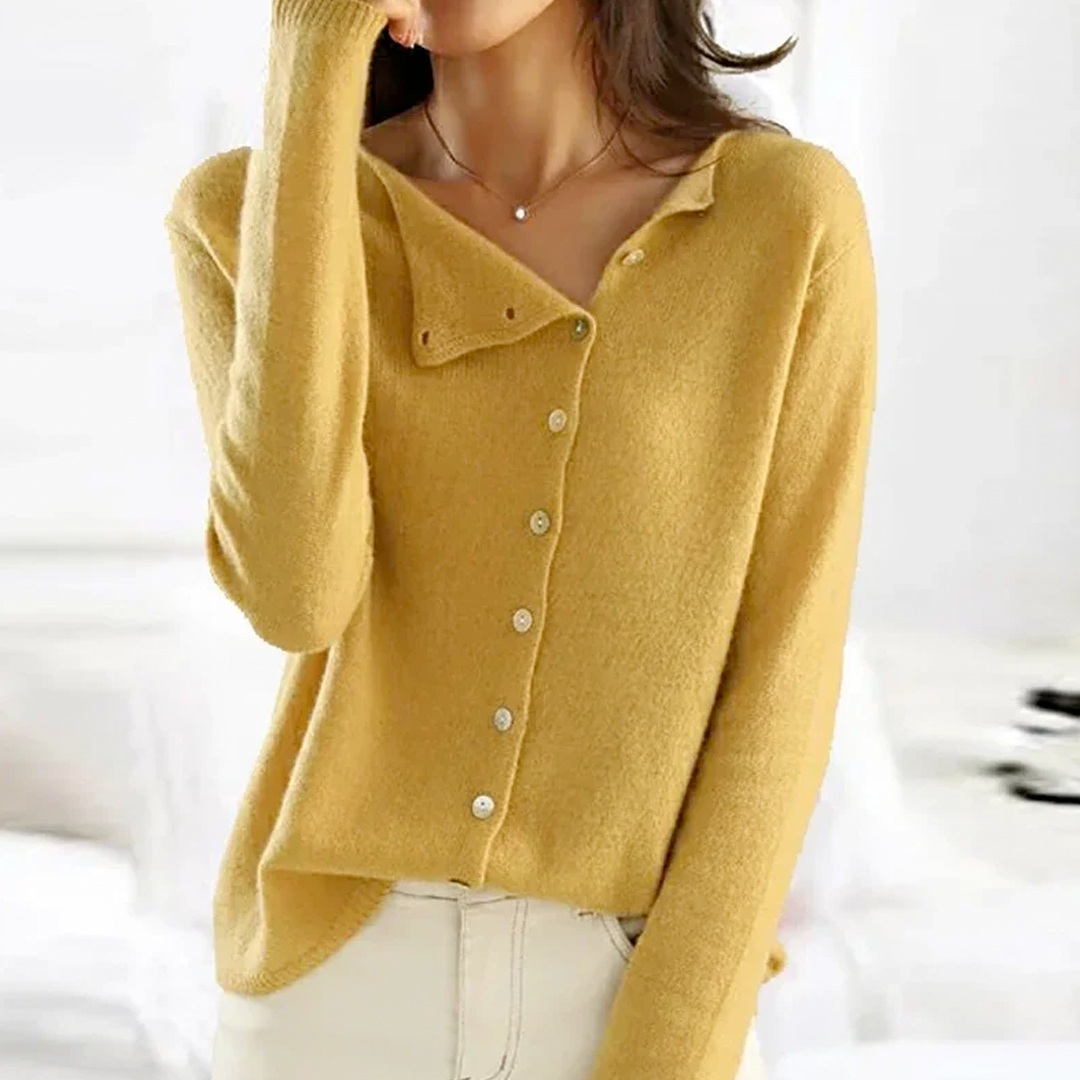 Damen-Strickjacke mit Knöpfen – Relaxed Fit