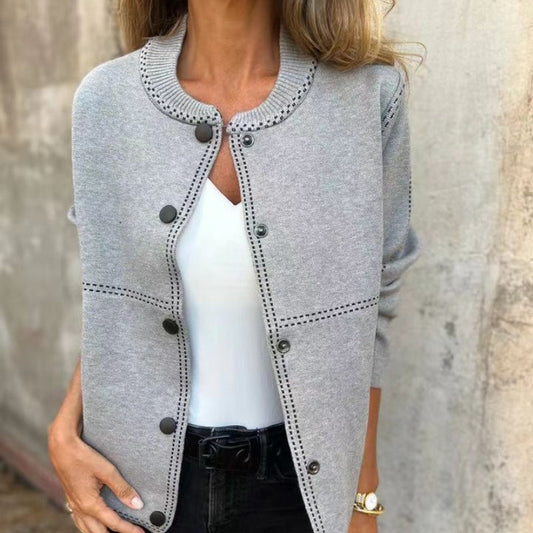 Damen-Strickjacke mit Knöpfen vorne