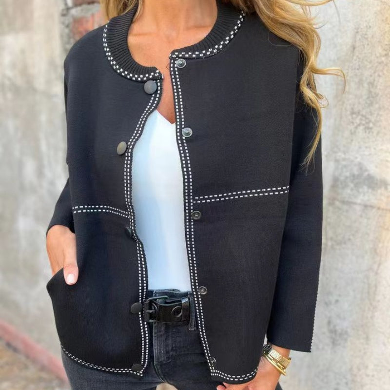 Damen-Strickjacke mit Knöpfen vorne