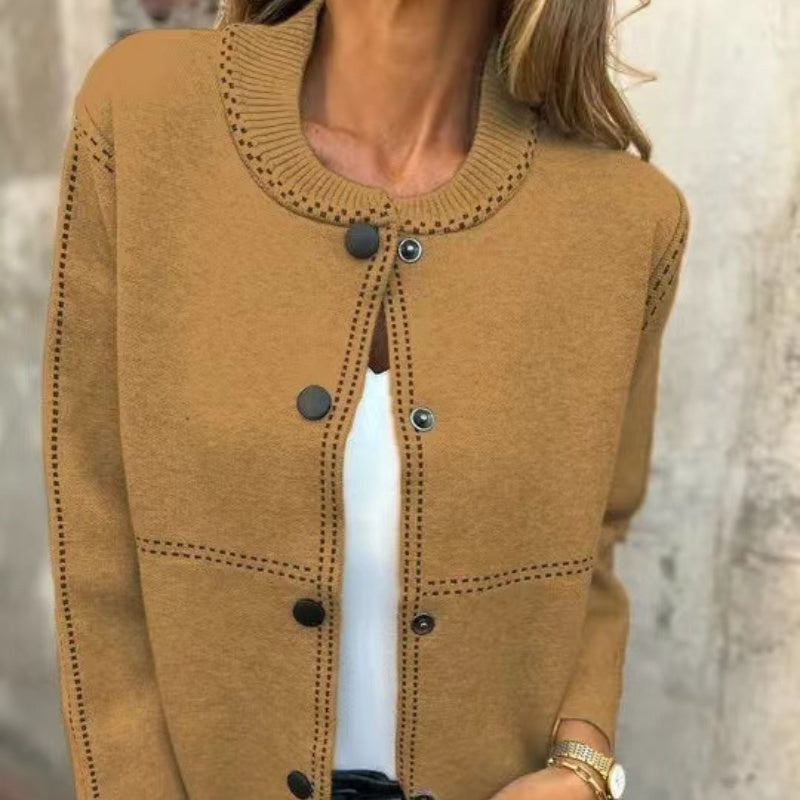 Damen-Strickjacke mit Knöpfen vorne